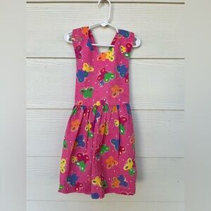 Vintage OshKosh Colorful Butterfly Print Dress